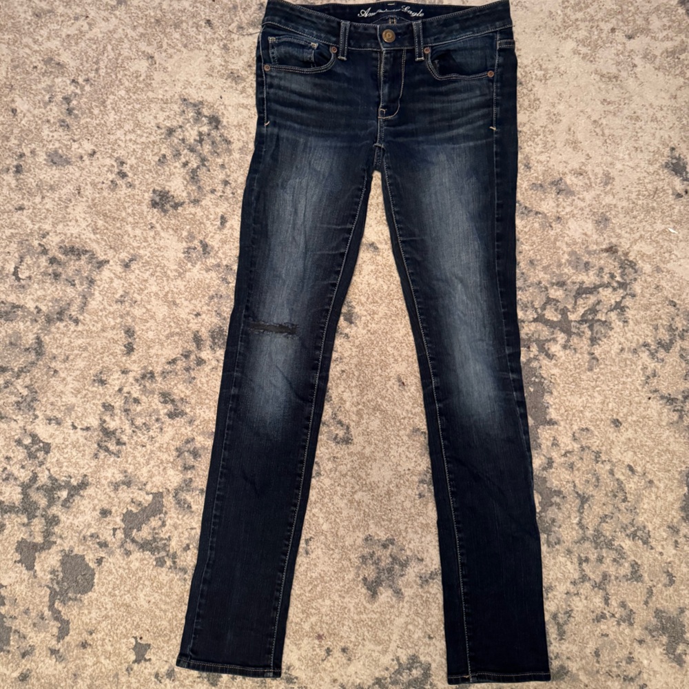 American Eagle Outfitters Dark Blue Skinny Jeans